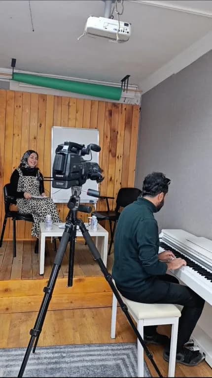 Kamera önünde konuşma çalışması